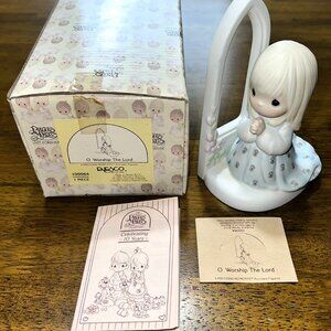 Precious Moments O Worship The Lord Vintage 1985 Porcelain Figurine 100064